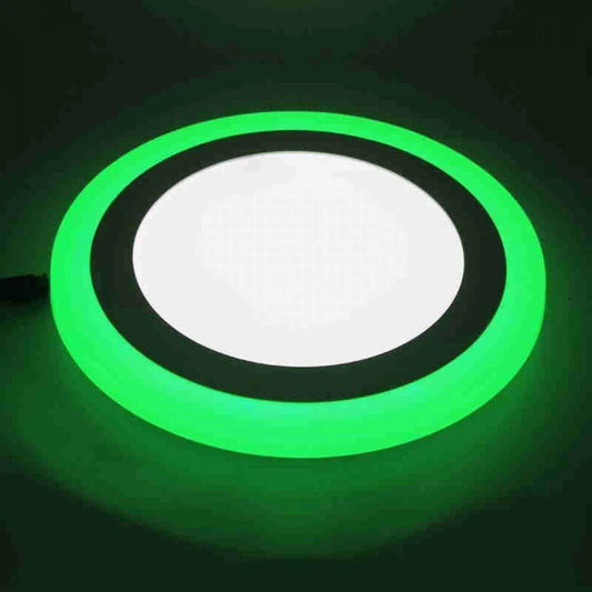 PANEL LIGHT (18+6W) LED MATTE GREEN ROUND