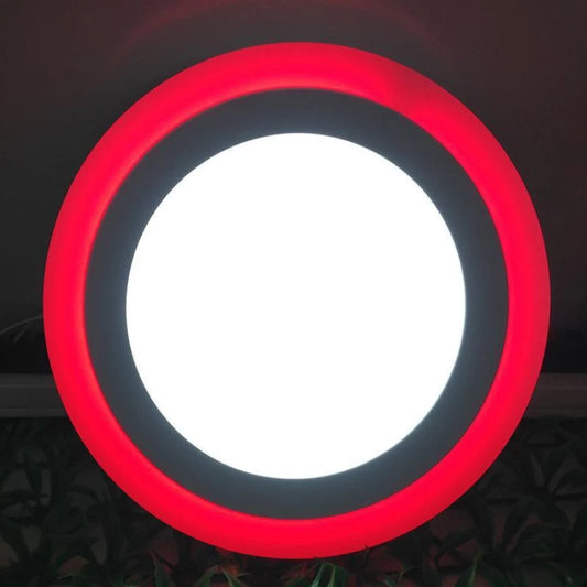 PANEL LIGHT (18+6W) LED MATTE RED ROUND