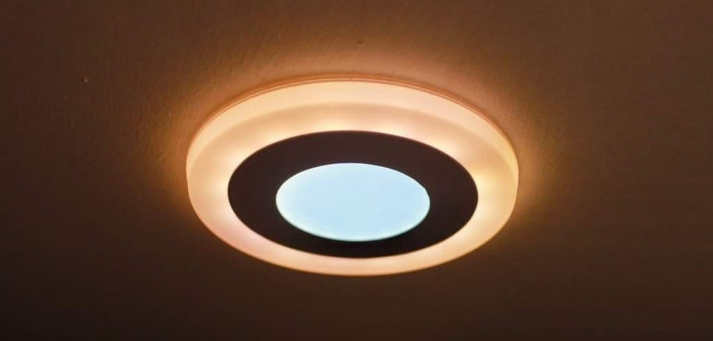 PANEL RECESSED LIGHT (3+3)W WARM ROUND